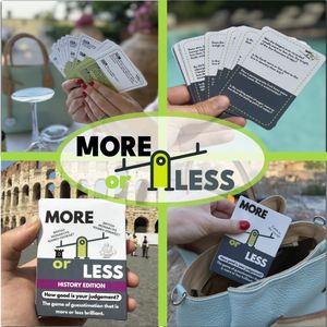 More or Less Card Game – Fun Family Party Game