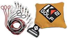 K2 GOLF Tether Pack - Anchor Bag and Bungee Cord Pack (x2 EA. - Black/RED/White and x6 SWIVELS)