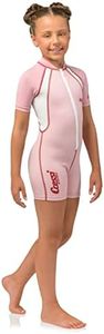 Cressi Unisex Kid Kid Cressi Girl s Cressi 1 5 mm Shorty Thermal Wetsuit Pink X Large 5-6 Years, Short Sleeves - Pink/White, X-Large Years UK