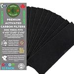 Air Vent Filters, Air Purifier Heavy-Duty 3mm Activated Carbon Vent Filters for Home, Floor Registers, Diffusers, Air Purifiers. Air Conditioner, 4”x10” (12-Pack)