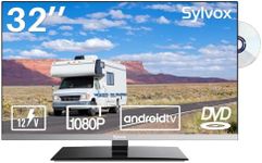 SYLVOX RV TV, 32-Inch 12 Volt Television, 1080P Full HD, 178° Wide Viewing, Google TV OS, HDMI & USB Ports, AC/DC, Wide Voltage Protection, Limo Series