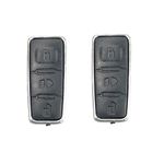 KEYKART ® Replacement Remote keypad Suitable for Tata Safari Dicor Model with 3 Button flip Key (Pack of 2) - Black