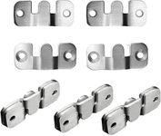 Bestgle 30 Pcs Stainless Steel Wall Mount Buckle Bracket, Interlocking Photo Frame Hanging Hook Hangers Buckle Insert Fittings for Mirror Picture Photo Painting