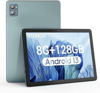 WDYQJE 10.1 Inch Android Tablet, Android 13 Tablets with 128GB+8(4+4 Expand) GB, 2.4+5G WiFi Tablet PC with FHD IPS Touch Screen, Dual 13MP+5MP Camera, Dual Stereo Speakers, Bluetooth5.0, GPS