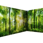 artgeist Wall Mural Forest 212x98 in - XXL Peel and Stick Self-Adhesive Corner Wallpaper Removable Large Sticker Foil Angle Wallpaper Wall Decor Print Nature green Tree Panorama c-A-0058-a-b