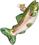 Old World Christmas Fish Collection Glass Blown Ornaments for Christmas Tree Alpine Rainbow Trout