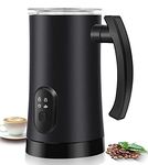 Supvox® Electric Milk Frother for Coffee 4 in 1 Coffee Machine with Milk Frother 11.8oz/350ML Coffee Frother Electric Foam Maker 400W Hot&Cold Frothing Milk Heater Electric Foamer