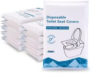 Disposable Toilet Seat Covers Flushable Paper, (100 Pack) Travel Toilet Seat Covers for Adults and Kids Potty Training, 100% Biodegradable - Travel Accessories for Public Restrooms, Airplane, Camping