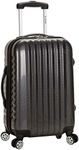 Rockland Melbourne Hardside Expandable Spinner Wheel Luggage, Carbon, Carry-On 20-Inch, Carbon, Carry-On 20-Inch, Melbourne Hardside Expandable Spinner Wheel Luggage