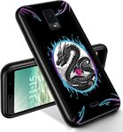 RYUITHDJP for Blu View 3 Phone Case 6"(B140DL) Dragon Design, Phone Case for Blu View 3 Case TPU Stylish Protective Cover