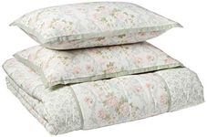 Laura Ashley Home 220884 Harper Comforter Set, Pale Green, Queen