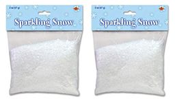 Beistle Sparkling Fake Artificial Plastic Snow 4 Ounces for Decoration and Crafts Christmas Décor Winter Party Supplies, White