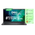 Dell 15 (Smartchoice) Thin & Light Laptop, 13th Gen Intel Core i3-1305U Processor/ 8GB/ 512GB SSD/ 15.6" (39.62cm) FHD 120Hz IPS Display/Windows 11 + MSO'24+McAfee 12 Month/Carbon Black/ 1.62kg