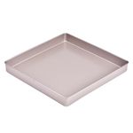 Bakeley 11-Inch Baking Sheet Pan Non-Stick Square Baking Pan Jelly Roll Bakeware for Oven Roasting 11.2" × 11.2" × 1.38" (Champagne Gold)