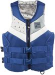 JetPilot Fleet Neoprene CGA Vest-M/L-NVY/WHT Adult Water Life Jacket Vest for Extreme Sports Boat Kayak Paddling Use and Safety Sports Vests for Men and Women