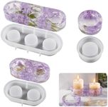 Bekecidi 3 PCS Candle Holder Resin Mould, Tea Light Candle Holder Silicone Moulds Candlestick Epoxy Resin Moulds Silicone Casting Mold Tealight Candle Holder Moulds for DIY Crafts Home Decoration