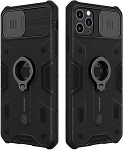 Nillkin iPhone 11 Pro Case, CamShield Armor Case with Slide Camera Cover, PC & TPU Impact-Resistant Bumpers Protective Case with Ring Kickstand for iPhone 11 Pro 5.8 inch (2019) - Black