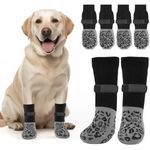 Non-Slip Dog Socks with Grippers,Prevent from Licking Paws,Anti-Slip Dogs Grip Socks for Senior Dogs on Hardwood Floor,Outdoor Hot Pavement,Dog Essentials 2Pairs L