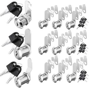 Herbst 10pcs Cerraduras Taquillas con 4 placas de bloqueo diferentes, 30mm Cerradura Taquilla Vestuario con Llave, Cerradura Armario (10pcs, 30mm)
