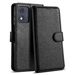 Case Collection for Motorola Moto E13 Case - Leather Folio Flip Kickstand Shockproof Cover with RFID Blocking Card Slots Wallet for Motorola E13 Phone Case Black