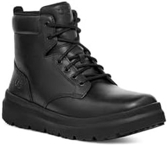 UGG Men's Burleigh Boot, Black Leather, 8.5