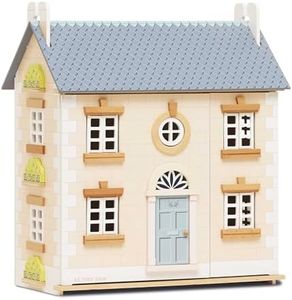 Le Toy Van - Bay Tree Doll House Large Wooden Doll House | 3 Storey Wooden Dolls House Play Set - Suitable For Ages 3+