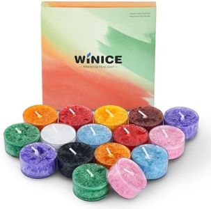 Premium Unscented Colored Tealight Candles, Frosty Style Natural Soy Wax Candles, Smokeless Tea Lights Perfect for Candle Painting, Meditation, Witchcraft, Spell Chime Candles, Home Decor and Gifts