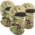 WTACTFUL 3 Pieces Balaclava Face Ski Mask for Men, Summer Breathable Full Face Cover Mask for Motorcycle Cycling Skiing Hunting Outdoor Sports Camouflage