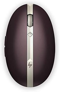 HP Burgundy Spectre 700 Wireless Bluetooth Rechargeable Mouse with Blue LED, 800 1200 1600 DPI Switching, 4 Way Scrolling, Pair with Up to 4 Devices