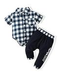 Renotemy Baby Boy Clothes Plaid New