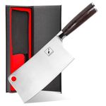 Imarku Cleaver Knife 7 Inch Meat Cleaver - SUS440A Japan High Carbon Stainless Steel Butcher Knife with Ergonomic Handle for Home Kitchen and Restaurant, Ultra Sharp