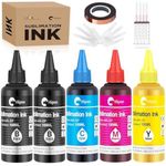 Hiipoo Sublimation Ink Refill for ET2400 ET-2720 ET-2760 ET-2800 ET-2803 ET-2850 ET-4800 ET-15000 ET-3760 Inkjet Printer Heat Press on Mugs T Shirts Pillows 500ml