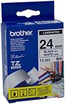 Brother TZe-251 Black on white TZe label-making tape