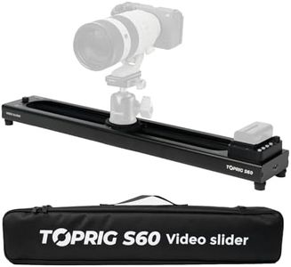 Accsoon toprig Camera Slider, Adjustable 24''/60cm Motorized Aluminum Alloy Video Slider with Full Button Control, Support APP-Video Mode/Time-lapse/Loop Mode, 120° Panoramic Shooting, Easy to Install