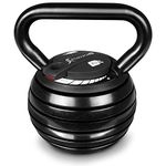 ProsourceFit Adjustable 40-lb Cast Iron Kettlebell Weight Set for Home Gym Strength Training
