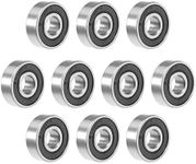 uxcell 607-2RS Deep Groove Ball Bearing 7x19x6mm Double Sealed Chrome Steel Bearings 10-Pack