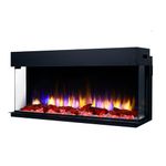 Endeavour Fires Rosedale 3D Media Wall Inset Electric Fireplace with Multi Flame Colours Log & Crystal Set, 7day Programmable Remote Control 1&2kW (40''/1030mm)