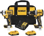 DEWALT 20V MAX* XR Cordless 1/2 in. Drill/Driver and 1/4 in. Impact Driver Kit with (2) 2Ah Batteries & Charger (DCK248D2)