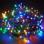 SHATCHI 750 LEDs Fairy String Lights Multicolour Indoor/Outdoor Christmas Tree/Home/Party/Wedding/Garden Decorations Green Cable 8 Modes Mains Powered Memory Auto Timer