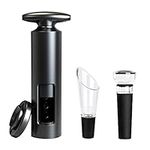 Self-Pull Corkscrew Manual Wine Opener Set 4-in-1 Wine Bottle Opener Foil Cutter Wine Pourer Vacuum Stoppers for Home Restaurant Party Gift