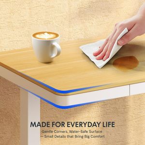 FLEXISPOT Q3 Electric Standing Desk with Drawer & USB, Maple 120x60cm