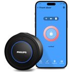 Philips Wi-Fi Smart Lock, Turn Your Existing Deadbolt into a Smart Door Lock, Built-in WiFi, APP Remote Control, Keyless Entry Door Lock, Auto-Lock, Lock Status Logging, Multiple Alarm, Matte Black