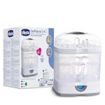 Chicco 3 in1 Steam Sterilizer | Microwave Safe | Sterilizes upto 6 Bottles | Kills 99.9% Of Germs | 24hrs Sterilization in 5 Mins | Auto Switch Off |Portable & Travel Friendly | 2 Years Warranty Cover