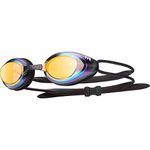 TYR Black Hawk Racing Mirrored Goggles, Gold Metal Rainbow Black, One Size