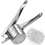 Potato Ricer, Sopito 15oz Stainless Steel Potato Masher with 3 Interchangeable Discs, Heavy Duty Food Press for Smooth Mashed Potatoes