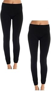 Emprella Fleece Lined Leggings for Women, Leg Warmer Yoga Pants (2 Pack) (Small/Medium, 2 Pack Black)