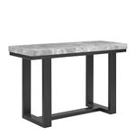 Steve Silver Company Lucca Gray Marble and Espresso Wood Sofa Table