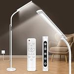 Floor Happy Lamp, UV-Free 10000 Lux Sunlight Lamp, Daylight Lamp with Remote & Touch Control & Adjustable Gooseneck for Reading/Office/Home