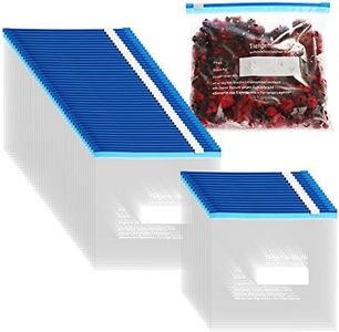 com-four® 60x Bolsas de Congelación 1 Litro - Bolsas Resellables para Congelar - Bolsas de Conservación para el Almacenamiento de Alimentos, -40°C (1 L - 60 piezas)