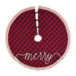 Mud Pie Buffalo Check Merry Christmas Tree Skirt